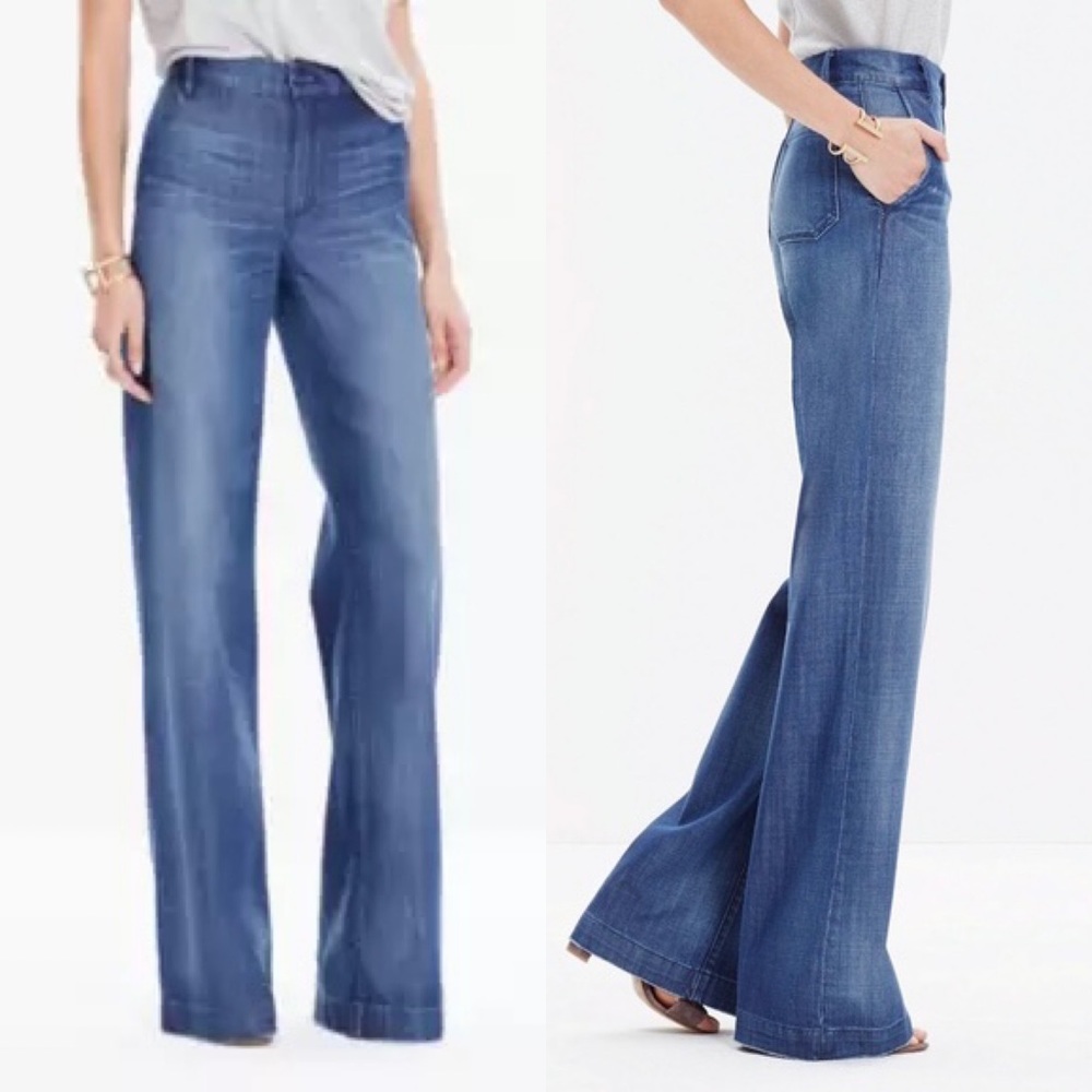 Madewell Blue Flare & Wide Leg Jeans